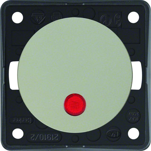 Integro Flow Łącznik klaw. kontr. z czerw. socz., 2-bieg., chrom 937522568 HAGER