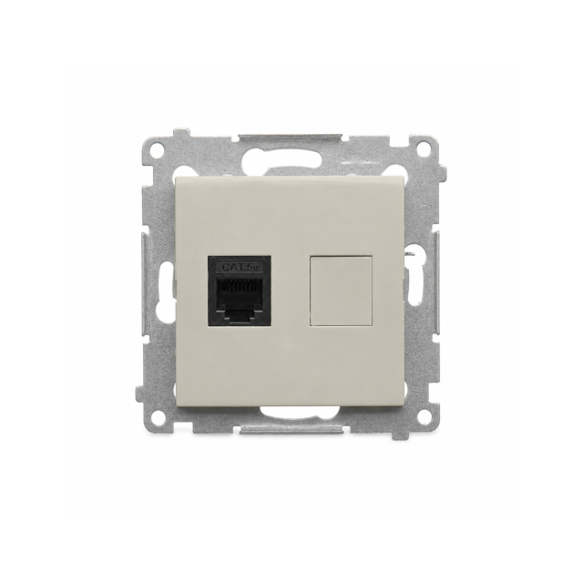Simon 54 Gniazdo telefoniczne pojedyncze RJ12 kaszmir mat DT1.01/42