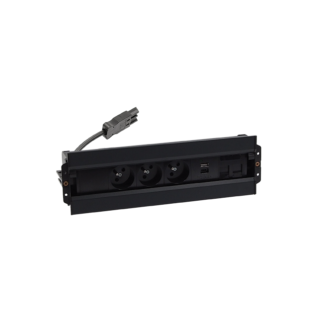 Simon 480 TS48-610E30BK0-44 Spinner 3 gn. typ E + ładow. USB A+C i płytka dla 2 złączy RJ45 keystone 48610E30BK00000-44 KONTAKT