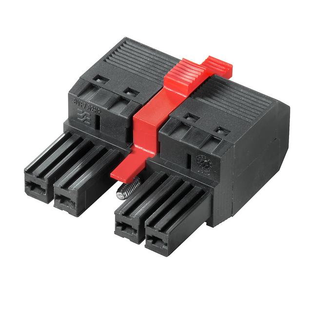BVF 7.62HP/04/180MSF3 SN BK BX Wtyk PCB (złącze wiązki), 7.62 mm, Liczba biegunów: 4, PUSH IN /40szt./ 1060670000 WEIDMÜLLER