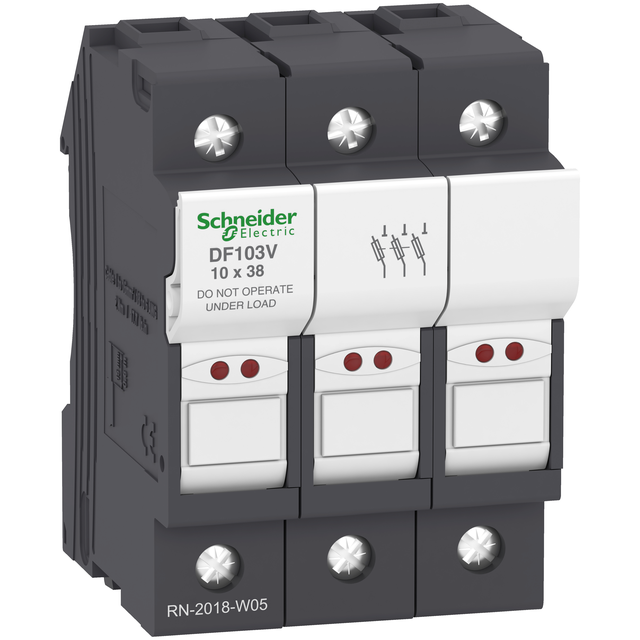 Podstawa bezpiecznikowa 10x38mm 32A 3P DF103V SCHNEIDER