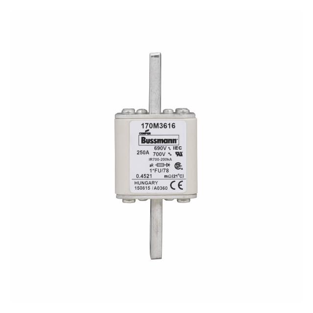 FUSE 250A 690V 1*FU/78 AR UC Wkładka szybka 250A AC 690V rozmiar 1 45x45x110 mm aR, 170M3616 EATON