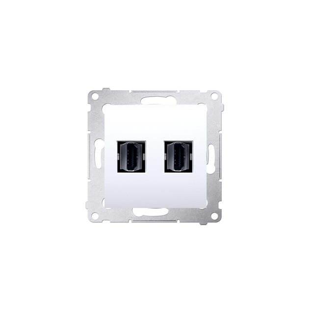 Simon 54 Gniazdo HDMI podwójne biały