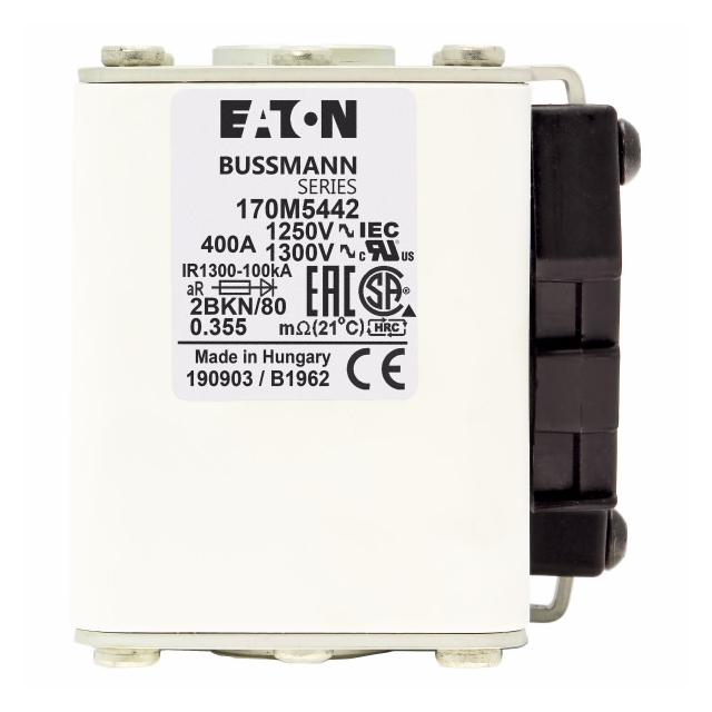 FUSE 400A 1250V 2BKN/80 AR CU Wkładka szybka 400A AC 1250V rozmiar 2 61x77x81 mm aR IEC UL 170M5442