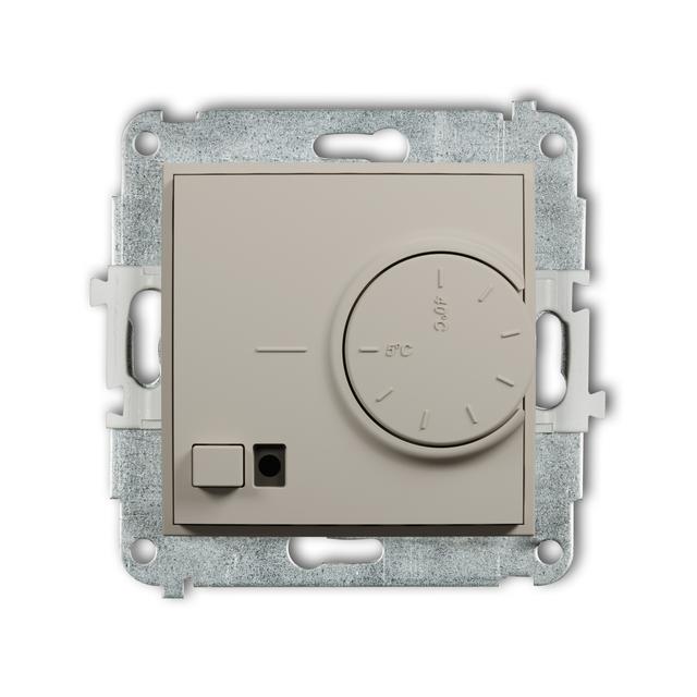 ICON Mechanizm elektronicznego regulatora temperatury z czujnikiem podpodłogowym taupe