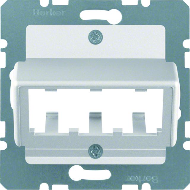 BERKER B.x Płytka centralna do 3 MINI-COM Module aluminium mat 14271404 HAGER