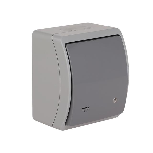 VW-6L Koala Łącznik światło podświetlany n/t IP44 popiel/grafit VW 156-58 61.360 OPATÓWEK