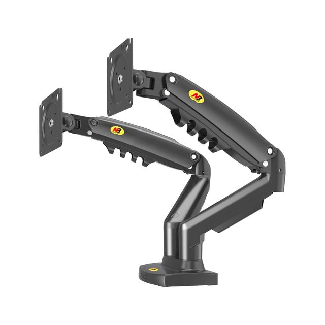 Obrotowy uchwyt biurkowy na sprężynie gazowej do dwóch monitorów LCD LED 17”-27”