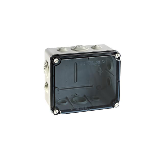 PUSZKA SERII „LIGHT” PUSZKA INSTALACYJNA LIGHT POKRYWA TRANSPARENTNA, DŁAWNICE 162x116x76 (6xM25, 4xM40) IP66/67 EVT-171 PCE