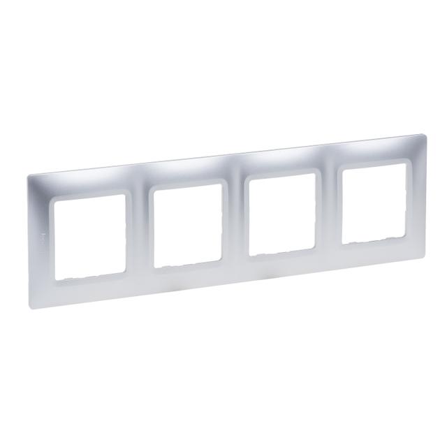 Niloe Selection - Ramka Poczwórna Aluminium 762014 LEGRAND