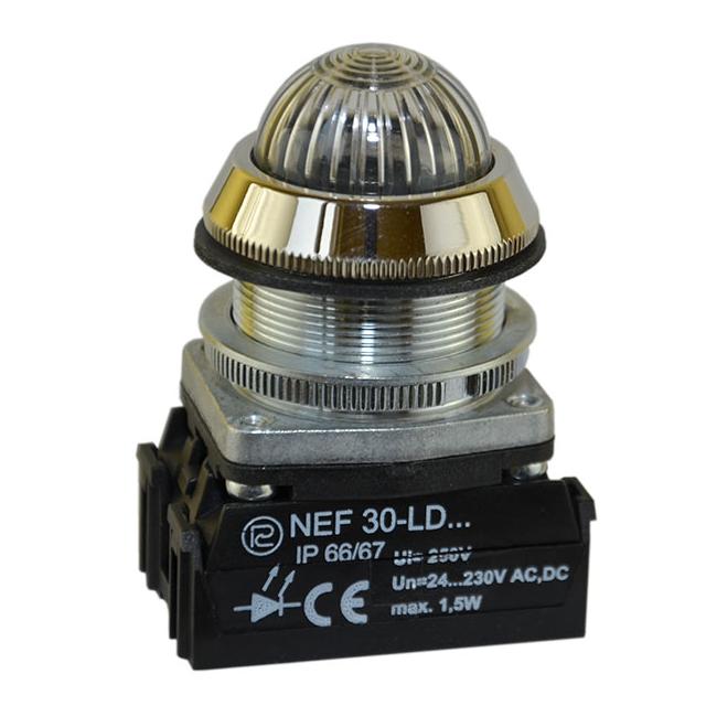 Lampka NEF30 stroboskopowa 24V-230V biała