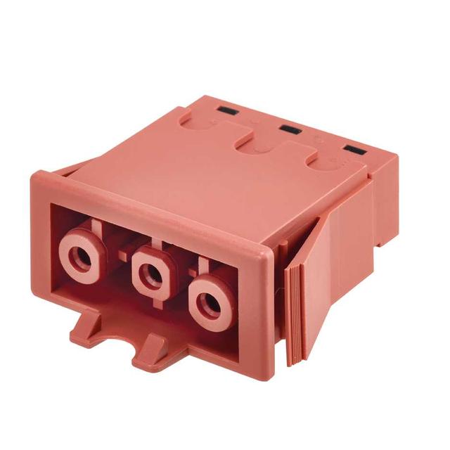 SIMON CONNECT Gniazdo żeńskie szybkozłacza 3-polowe; czerwony