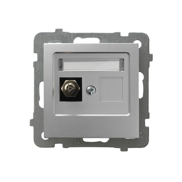 AS Gniazdo ekwipotencjalne pojedyncze - kolor srebro