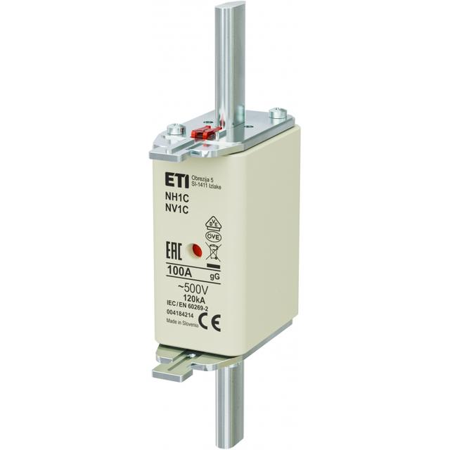 Wkładka topikowa NH zwłoczna KOMBI NH1C gG 100A 500V 004184214 ETI
