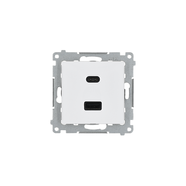 Simon 54 Ładowarka USB C+A 30 W 230V biały DEC2CAQ.01/11 KONTAKT