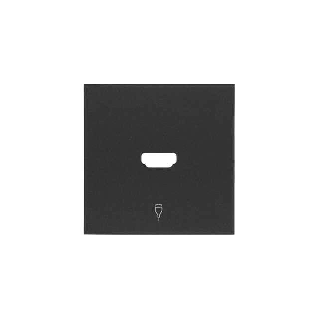 Simon 100 Pokrywa gniazdo HDMI pojedynczego czarny mat