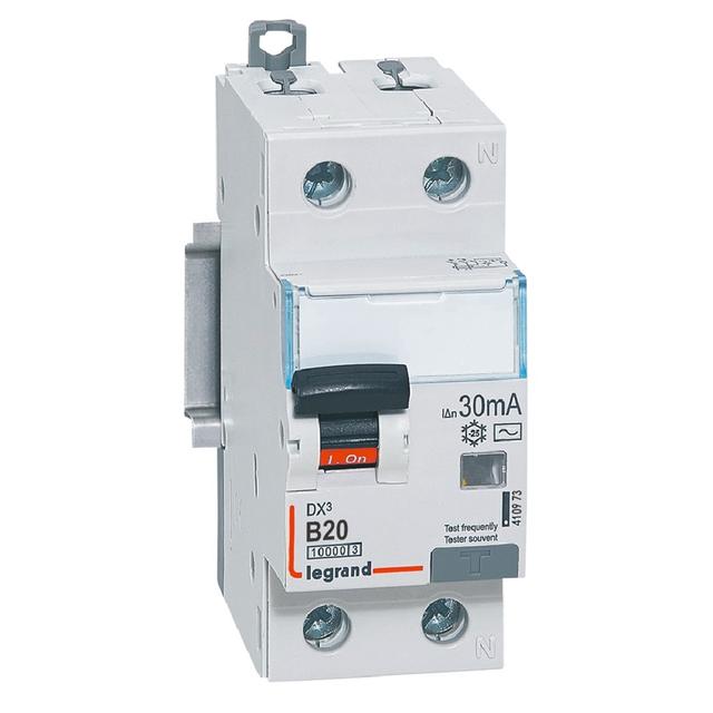 WYŁĄCZNIK RÓŻNICOWONADPRĄDOWY P 312 2P B 20A 30MA TYP AC 10KA SERII DX3, Legrand