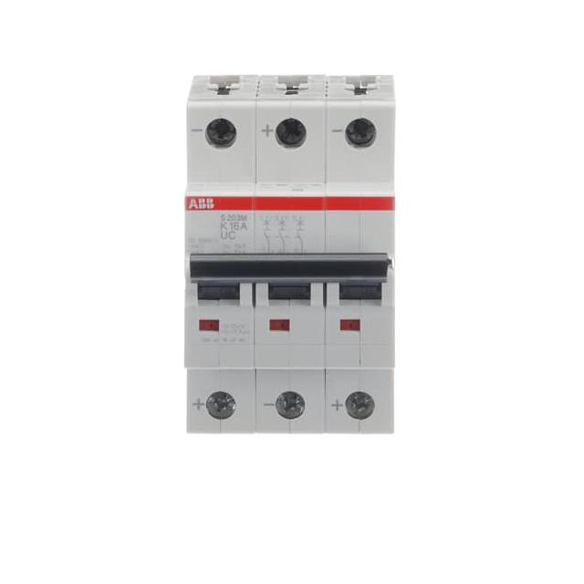 S203M-K16UC Wyłącznik nadprądowy AC/DC 10kA 3P K16A 2CDS273061R0467 ABB