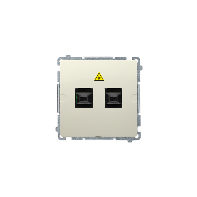 Simon Basic Gniazdo światłowodowe / optyczne podwójne SC/APC beż