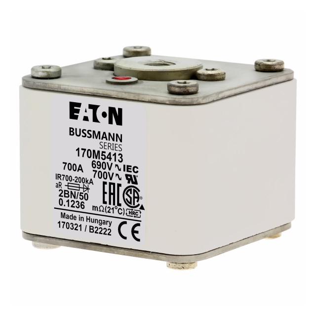 FUSE 700A 690V 2BN/50 AR UC Wkładka szybka 700A AC 690V rozmiar 2 61x77x51 mm aR IEC UL 170M5413 EAT