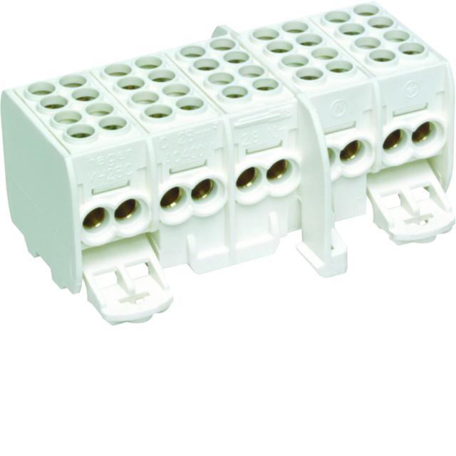 Zaciski rozgałęźne 5-polowe 2x25/2x16mm2 KH25C HAGER