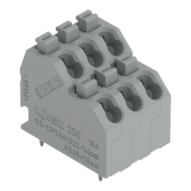 dwupiętrowa listwa zaciskowa 3-bieg. szara raster 5 mm /45szt./ WAGO