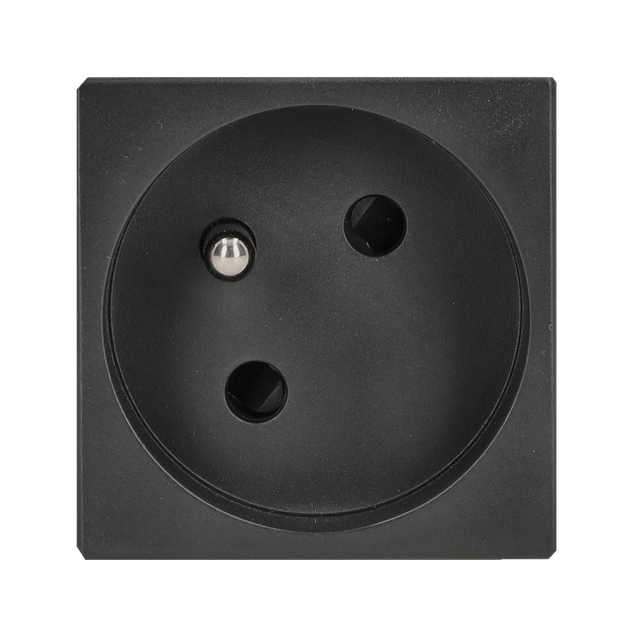 Simon Connect Gniazdo K45 z uziemieniem 16A/230V szary grafit K02/14 KONTAKT