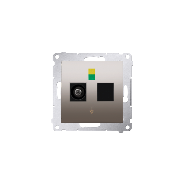 Simon 54 Gniazdo ekwipotencjalne pojedyncze złoty mat