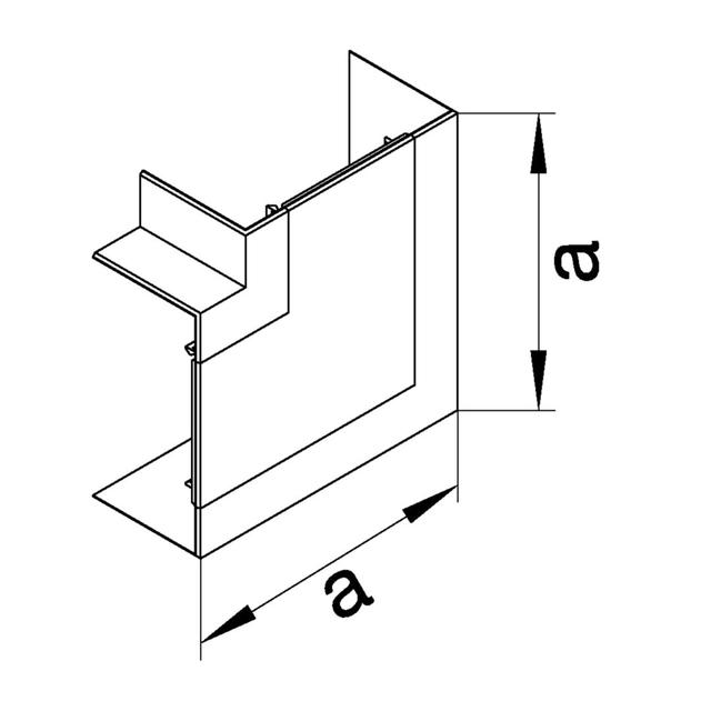 tehalit.BR65/BRS Kąt płaski 65x130, PC-ABS, jasnoszary BR651305H7035 HAGER