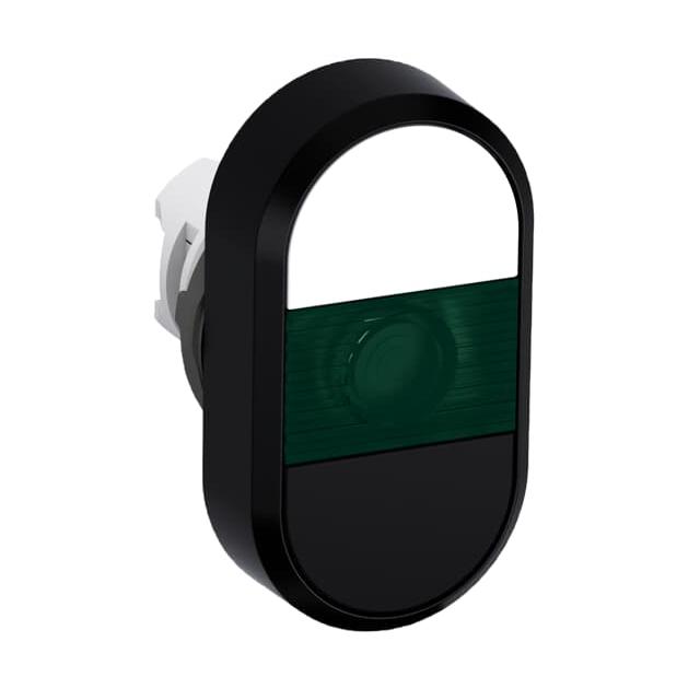 Przycisk podwójny bez tekstu zielone pole podświetlany MPD5-11G