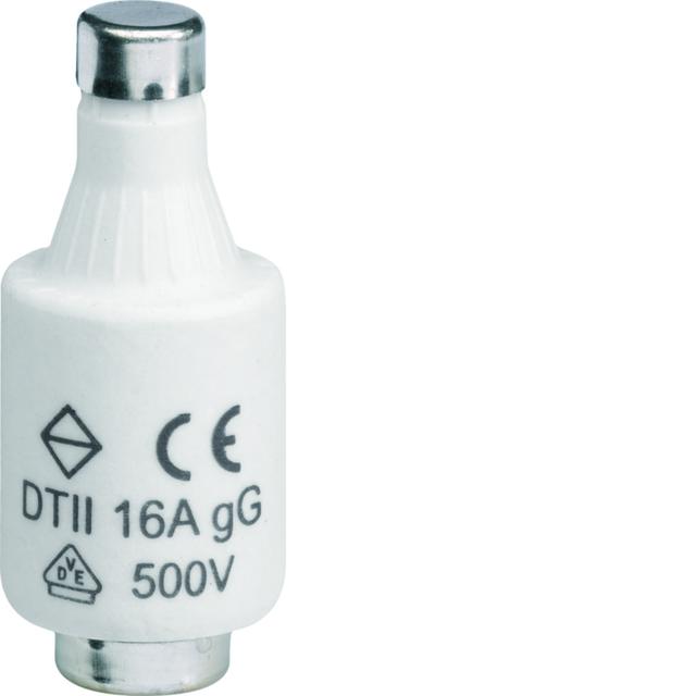 Wkładka bezpiecznikowa DTII/E27 wyk.zwłoczne gG (Bi-Wtz) 16A 500VAC LE2716 HAGER