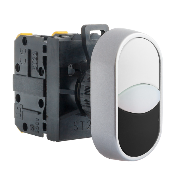 PRZYCISK DWUKLAWISZOWY 1 ROZ 1 ZWIERNY BIAŁO-CZARNY  AC