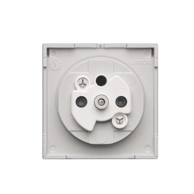 Simon 55 Pokrywa gniazda wtyczkowego pojedynczego z klapkąW kolorze pokrywy do: SGZ1CM SGZ1M Aluminium mat TGZ1BUZP/143 KONTAKT