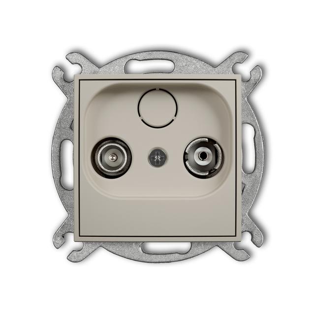 ICON Gniazdo abonenckie RTV przelotowe 9dB taupe 60IG9P KARLIK