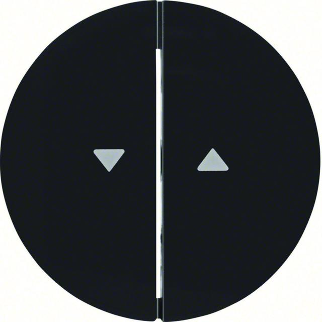 BERKER R.1/R.3 Klawisze z nadrukowanym symbolem strzałka do łącznika 2-klawiszowego czarny połysk 16