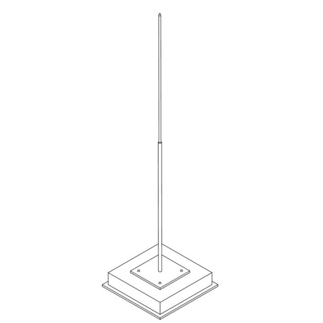 Maszt odgr. wolnostojący h=1m fi10 podst. 15kg