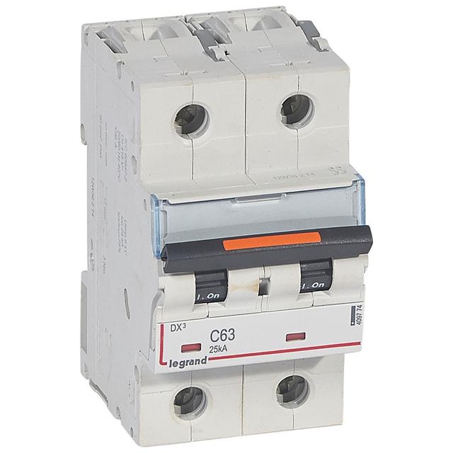 Wyłącznik Nadprądowy S322 C63 2P 63A 25Ka DX3 409774 LEGRAND