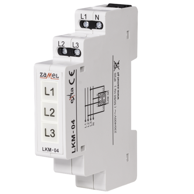 WSKAŹNIK ZASILANIA 230V/400V LED ŻÓŁTA/ZIELONA/CZERWONA TN TYP: LKM-04-40 EXT10000047 EXT10000047-WPL ZAMEL