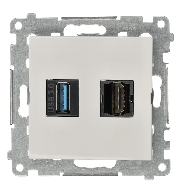 SIMON 54 WMDH-0XXXX3-011 Gniadzo HDMI 1,4 + USB 3.0; biały