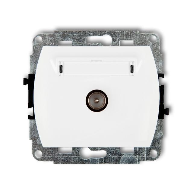 TREND Mechanizm gniazda antenowego pojedynczego TV biały