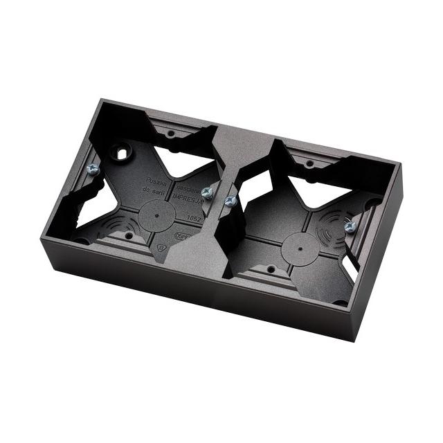 ARIA Puszka instalacyjna podwójna - kolor czarny metalik