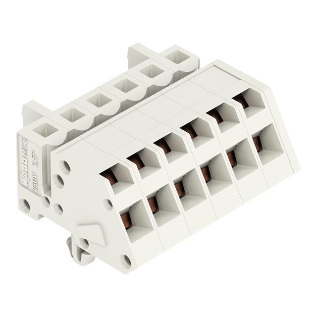 1-przewodowe gniazdo kątowe CAGE CLAMP pełna ochrona przed błędnym wetknięciem jasnoszary /50szt./ 721-306/008-000 WAGO