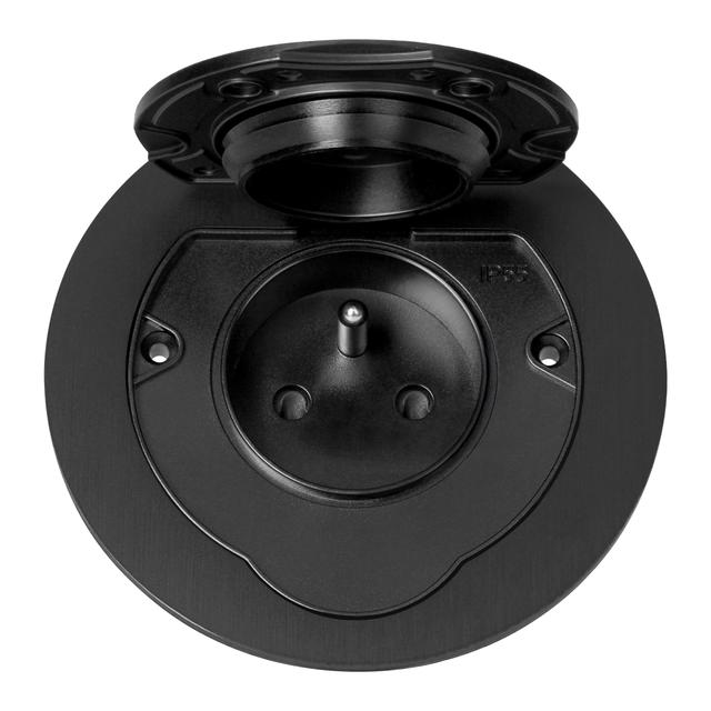 Hermetyczne gniazdo elektryczne okrągłe IP55 1x2P+Z(French) czarne OR-GM-9030/B ORNO