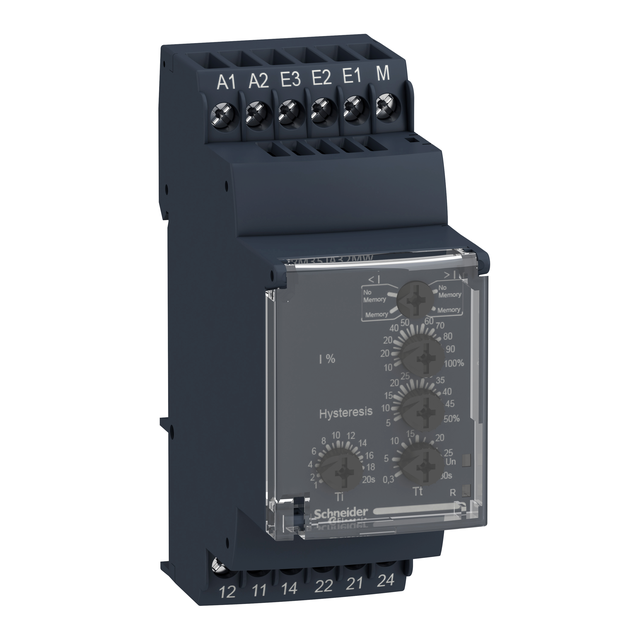 Zelio Control Przekaźnik kontroli prądu przetężeniowego 2-20mA 24-240V AC/DC 2C/O 5A RM35JA31MW SCHN