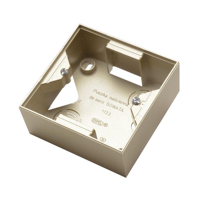 SONATA Puszka instalacyjna pojedyncza - kolor szampański złoty