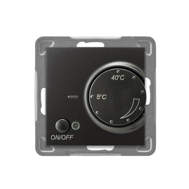 IMPRESJA Regulator temperatury z czujnikiem podpodłogowym - kolor antracyt