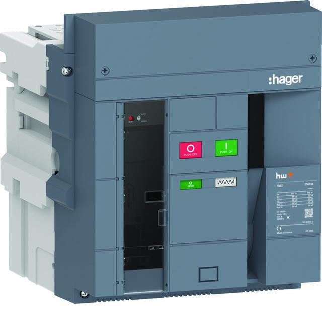 ACB HW2 66kA 2500A 3P Wyłącznik wysuwny do wyzwalacza sentinel energy HW2E325DE HAGER