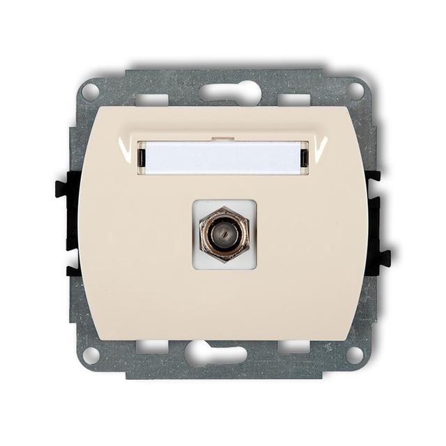 TREND Mechanizm gniazda antenowego pojedynczego typu F (SAT) pozłacany beżowy