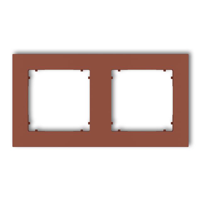 MINI Ramka uniwersalna podwójna kwadratowa z tworzywa terakota