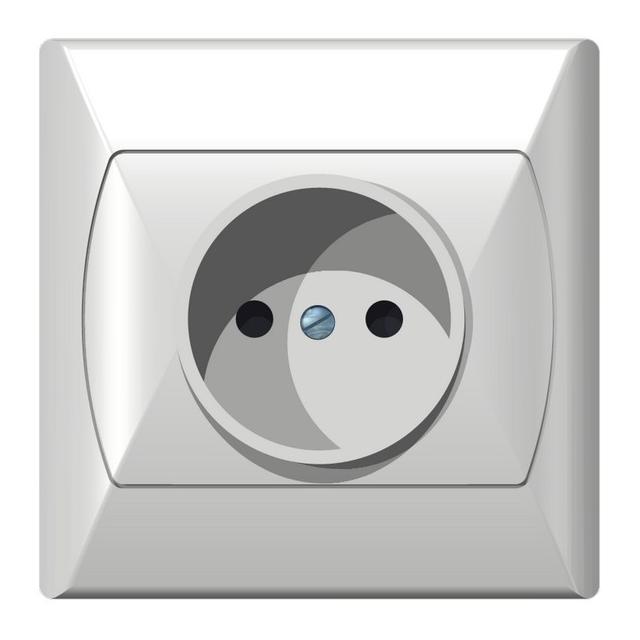 AKCENT Gniazdo pojedyncze - kolor biały